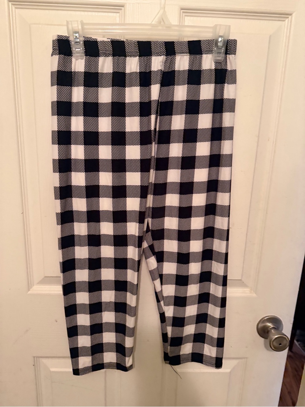 Leggings Depot Black and White Buffalo Plaid Leggings